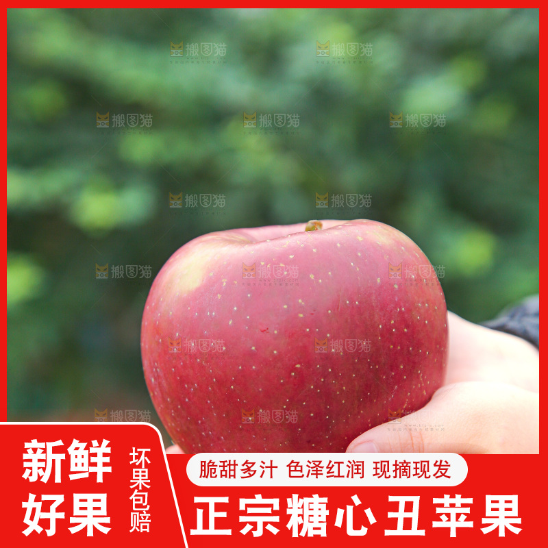 手里拿着一盒丑苹果