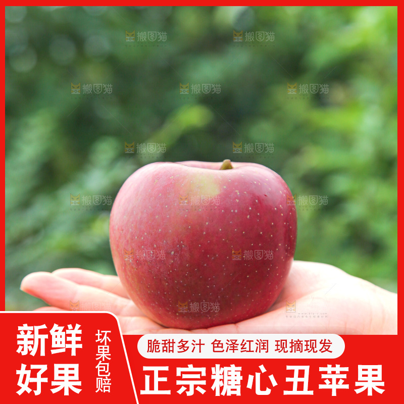 手里拿着一盒丑苹果
