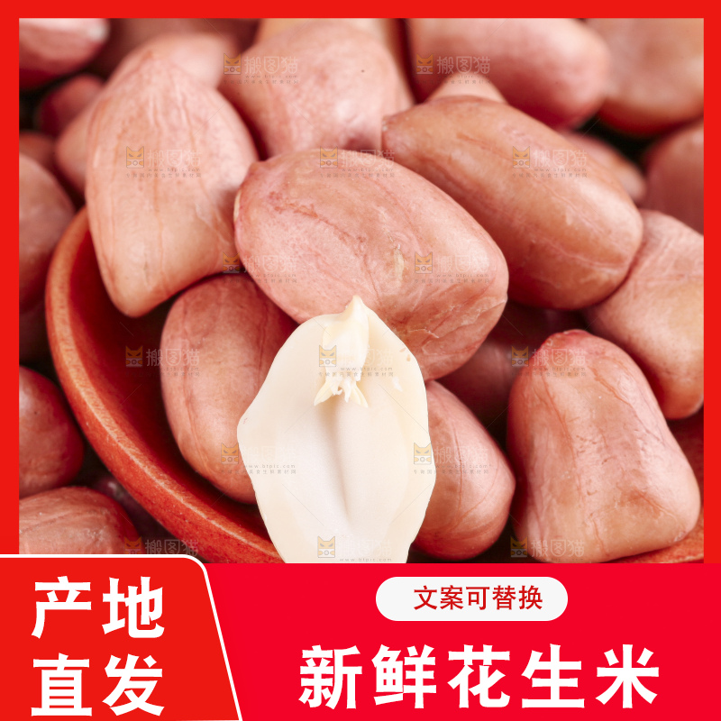 白底上的花生米