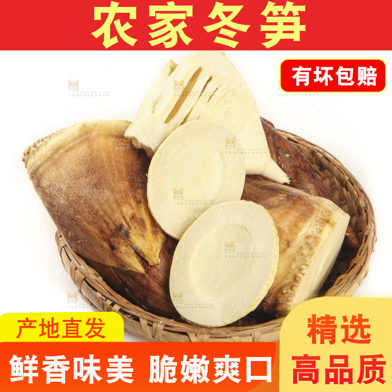 白底上的冬笋