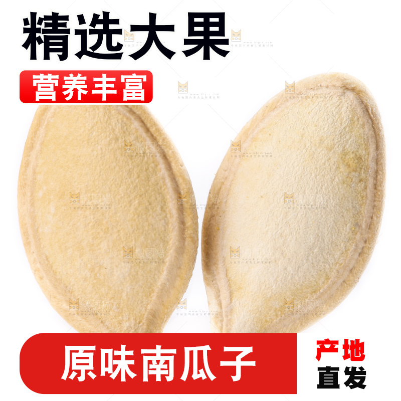 白底上的南瓜子
