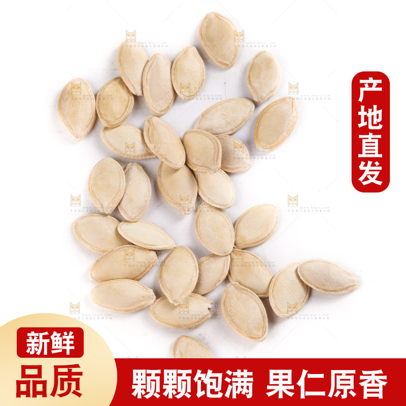 白底上的南瓜子