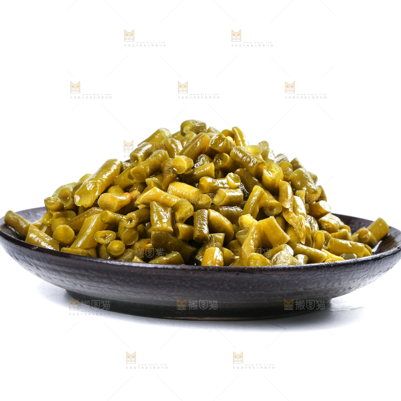 白底上的酸豆角
