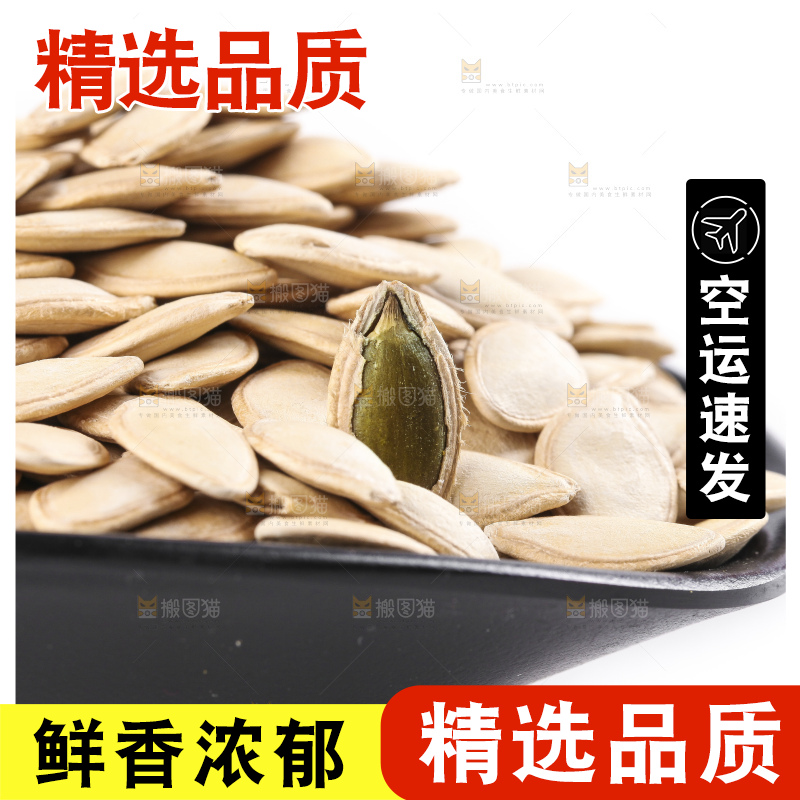 白底上的南瓜子