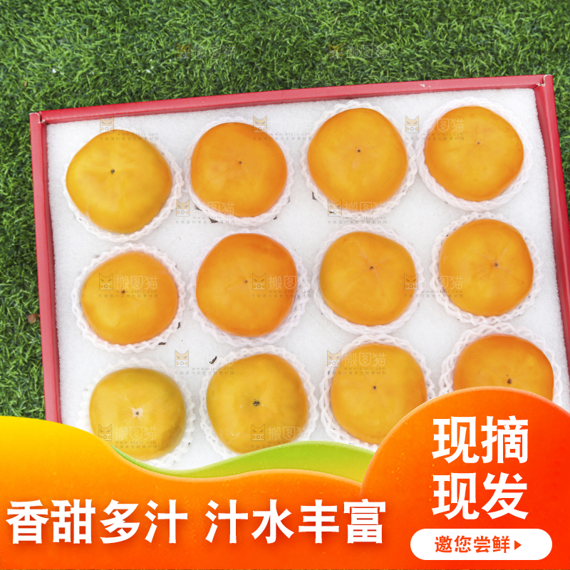 草地上的脆柿
