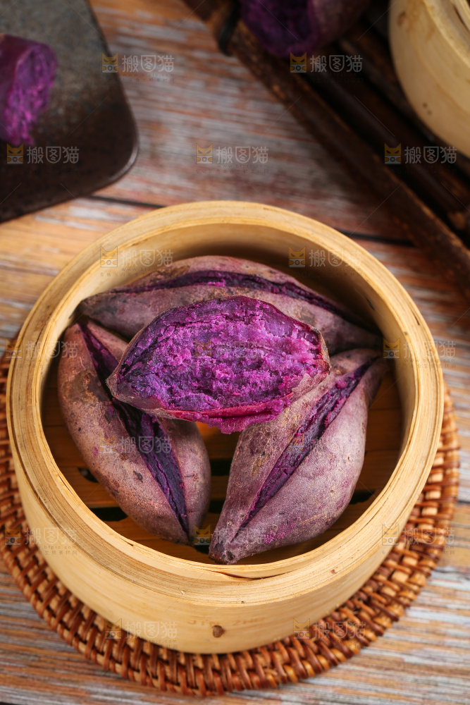 深底上的小紫薯