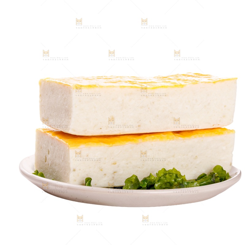 白底上的鱼糕