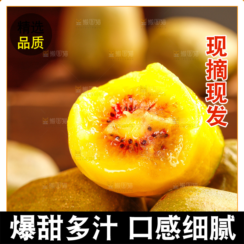 深底上的红心猕猴桃