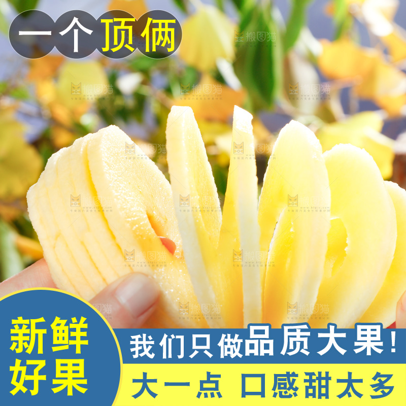 浅底上的红富士苹果