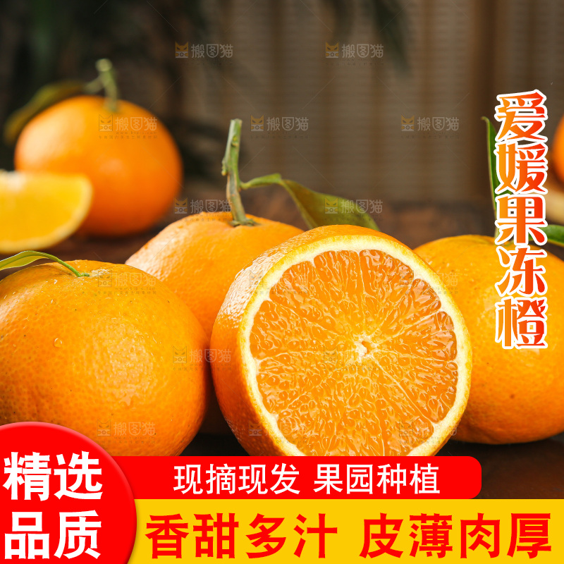深底上的爱媛果冻橙