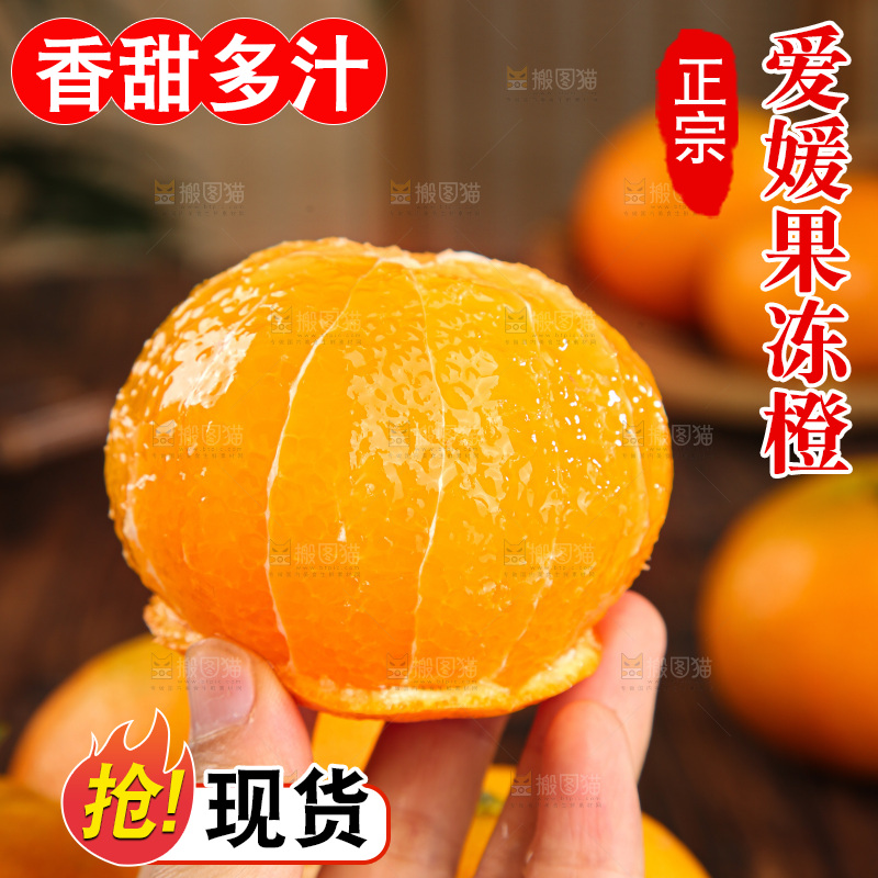 深底上的爱媛果冻橙
