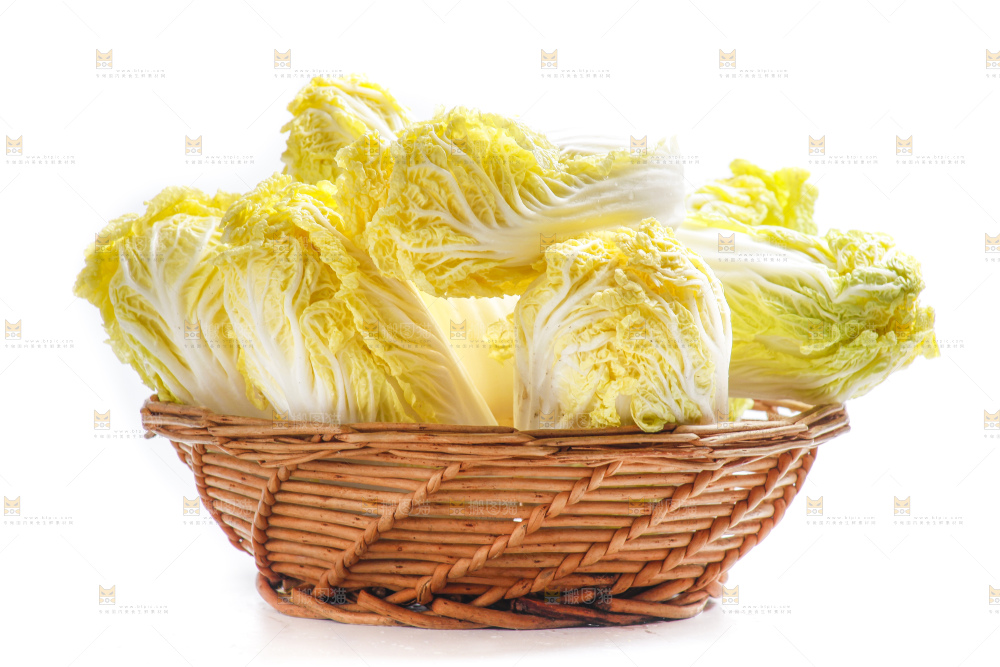 白底上的娃娃菜