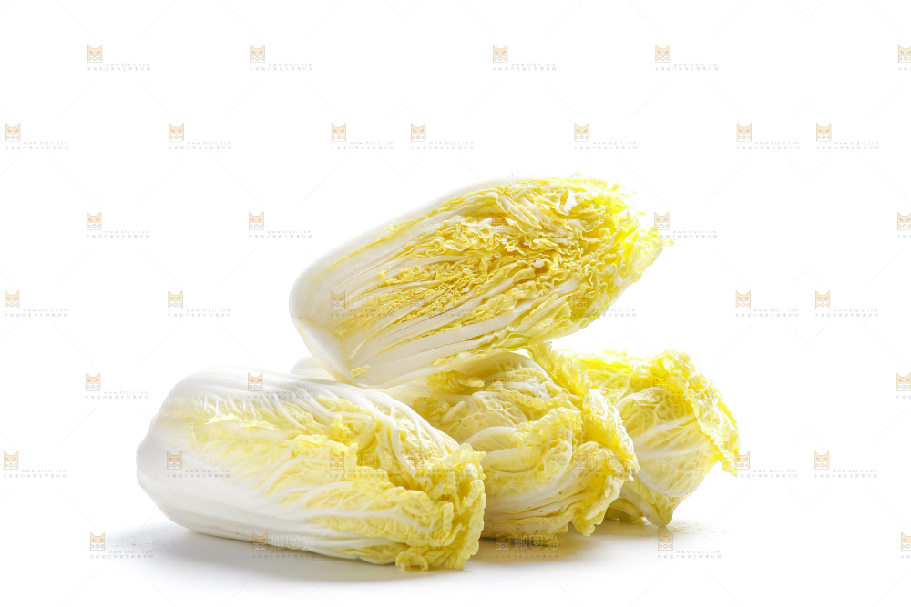 白底上的娃娃菜