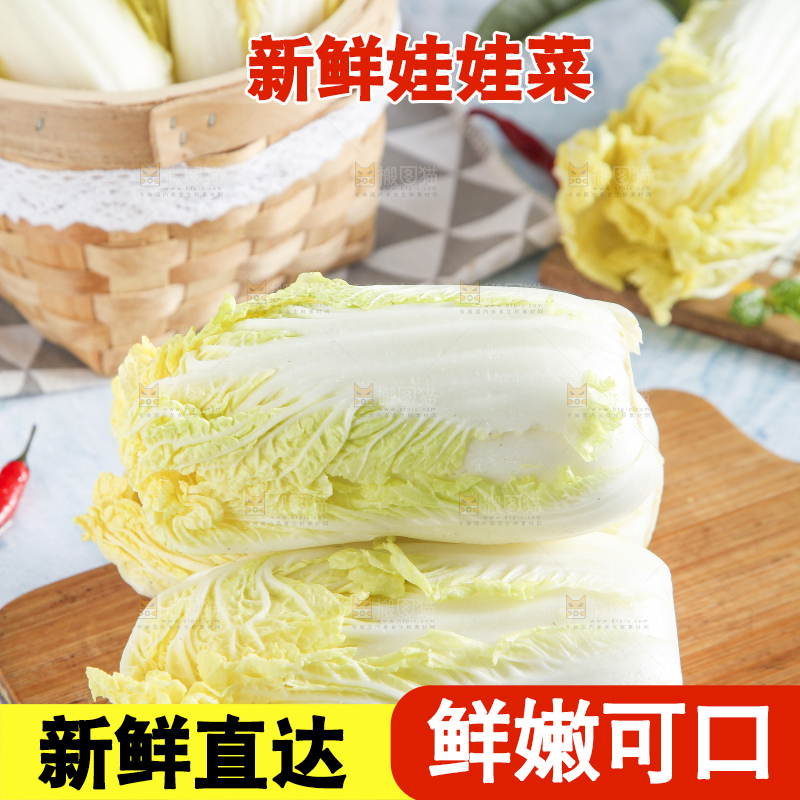 浅底上的娃娃菜