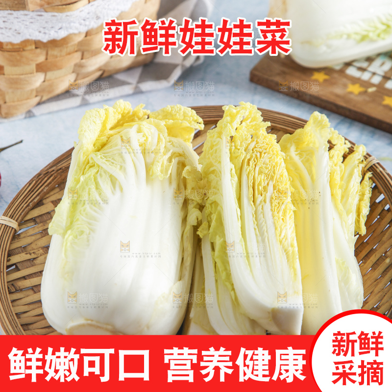 浅底上的娃娃菜