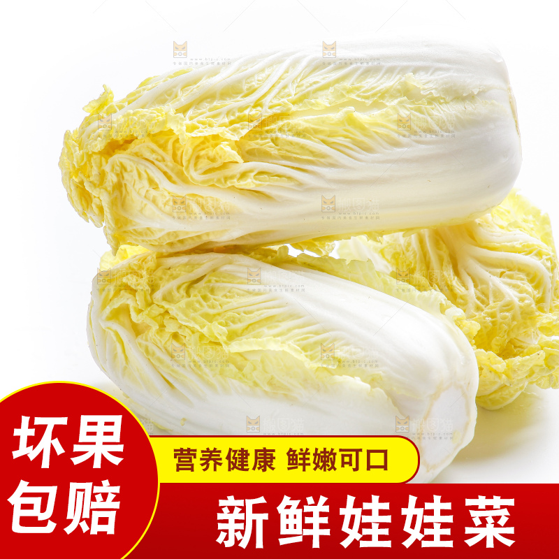 白底上的娃娃菜