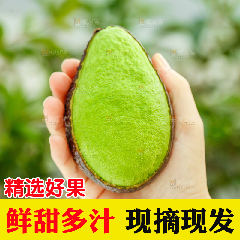 手里拿着巨无霸牛油果