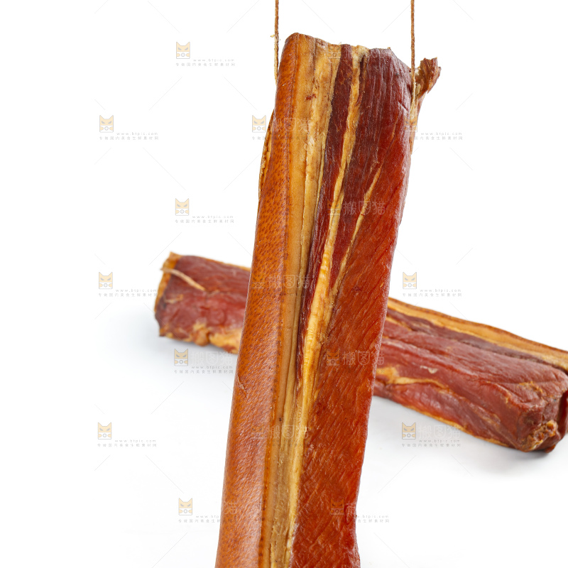 白底上的腊肉