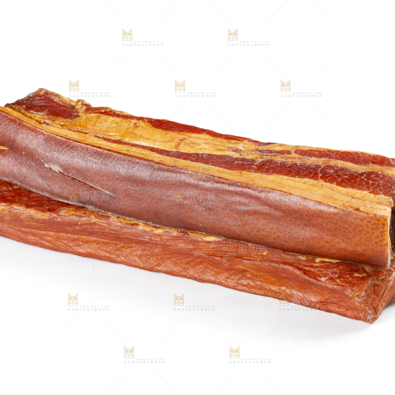 白底上的腊肉