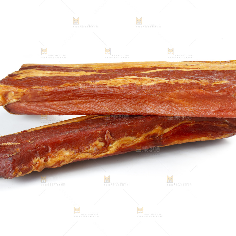 白底上的腊肉