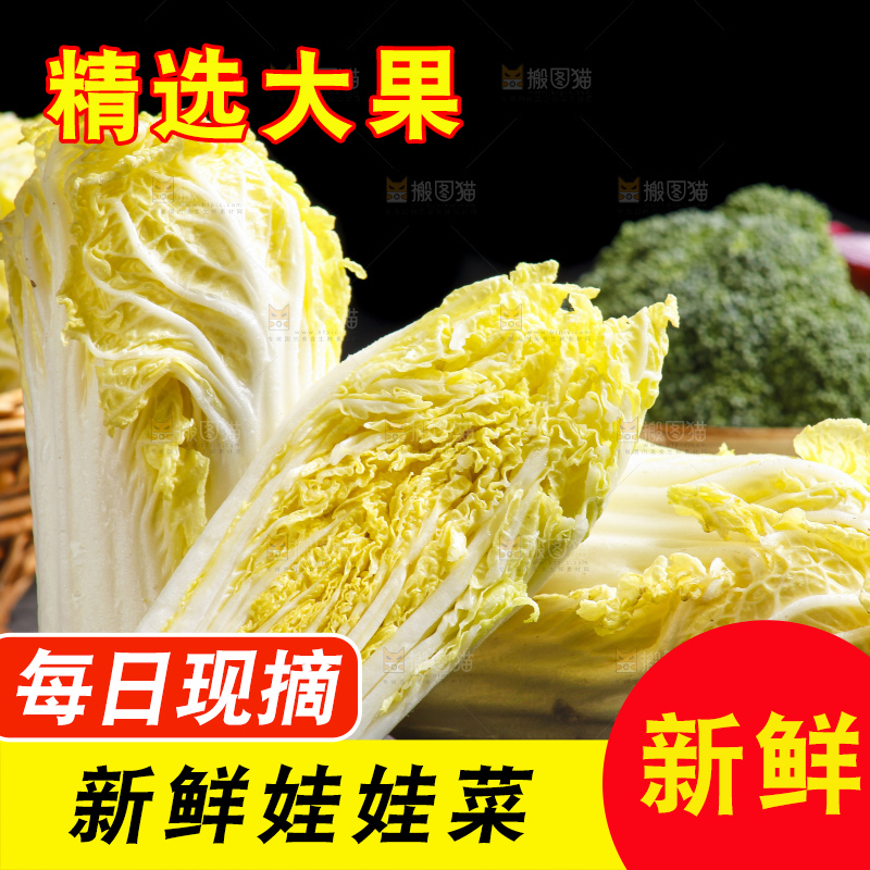 深底上的娃娃菜