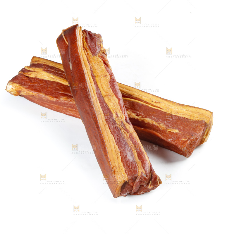 白底上的腊肉
