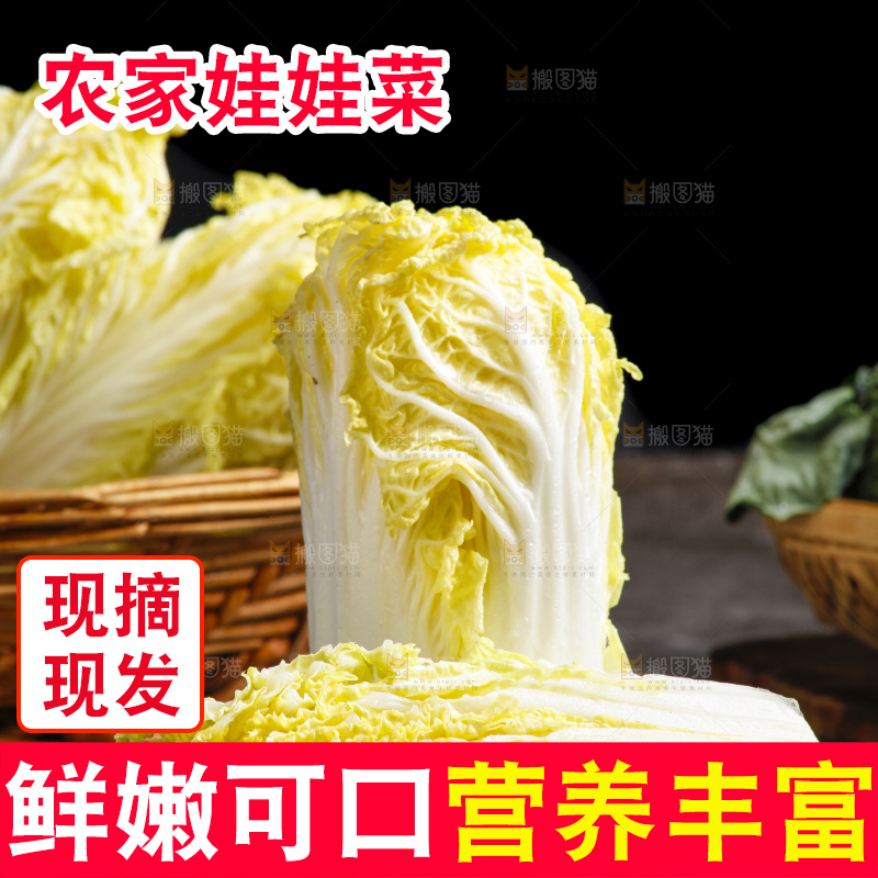 深底上的娃娃菜