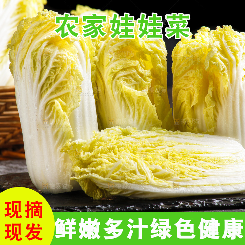 深底上的娃娃菜