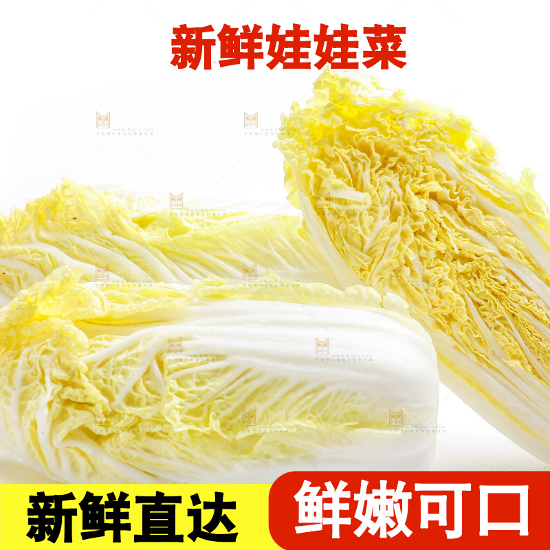 白底上的娃娃菜
