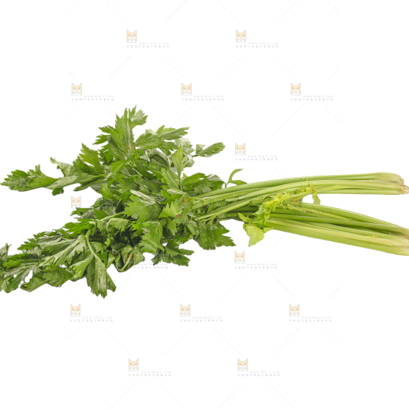 白底上的芹菜