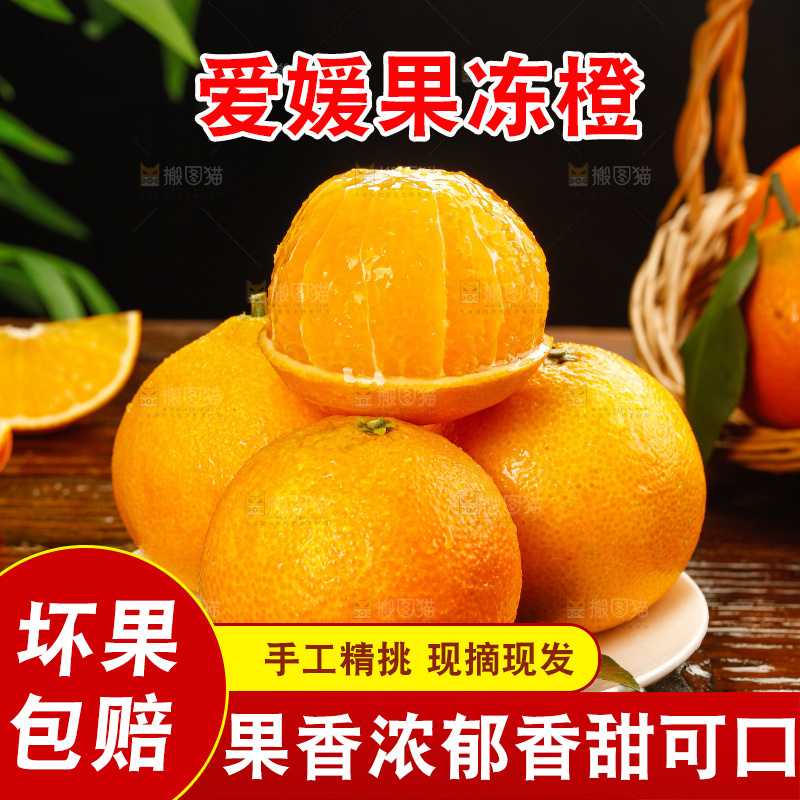 深底上的爱媛果冻橙