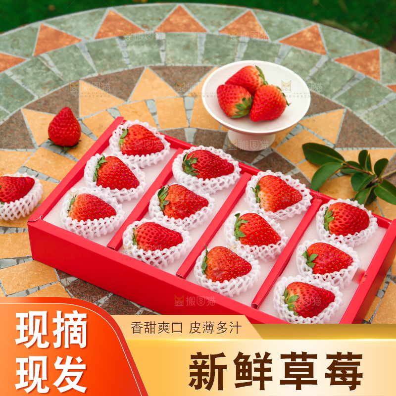 礼盒装新鲜丹东草莓