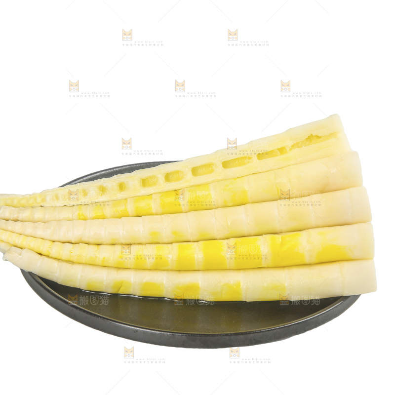 白底上的笋尖