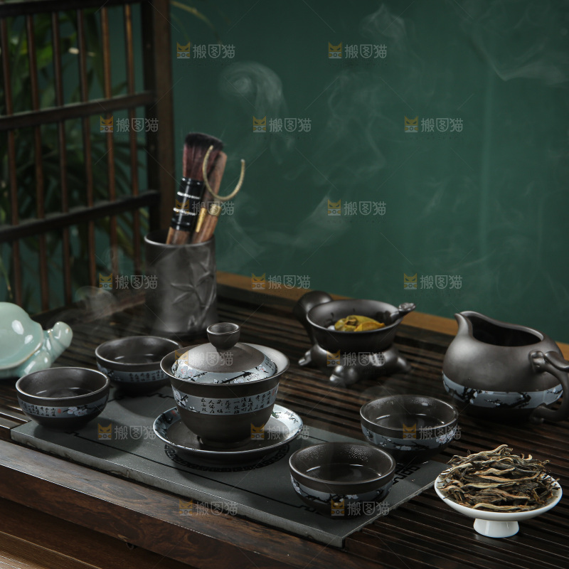 深底上的生普茶