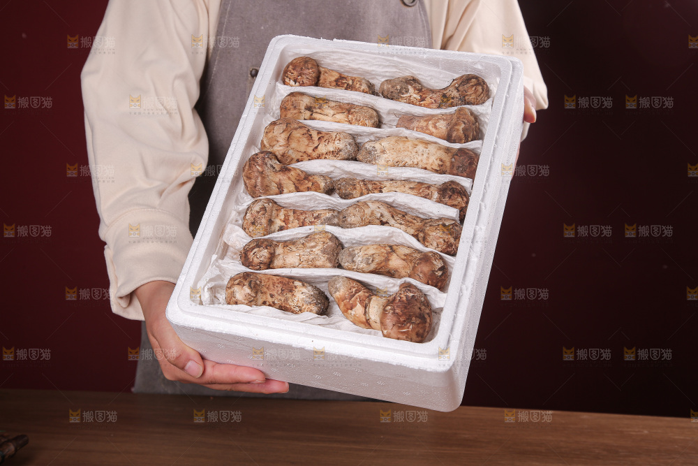 箱子里装的松茸菇