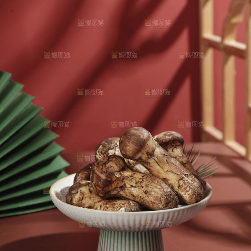 深底上的松茸菇