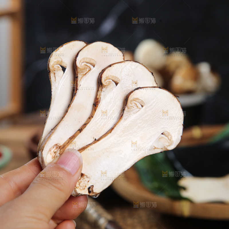 深底上的松茸菇