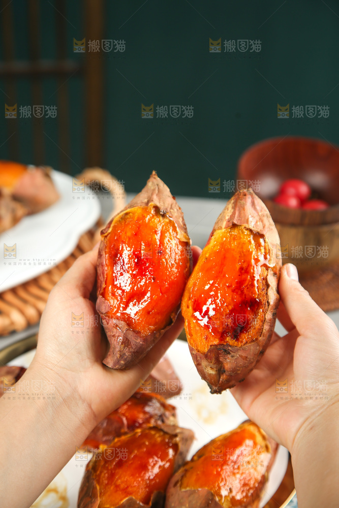 浅底上的烤烟薯