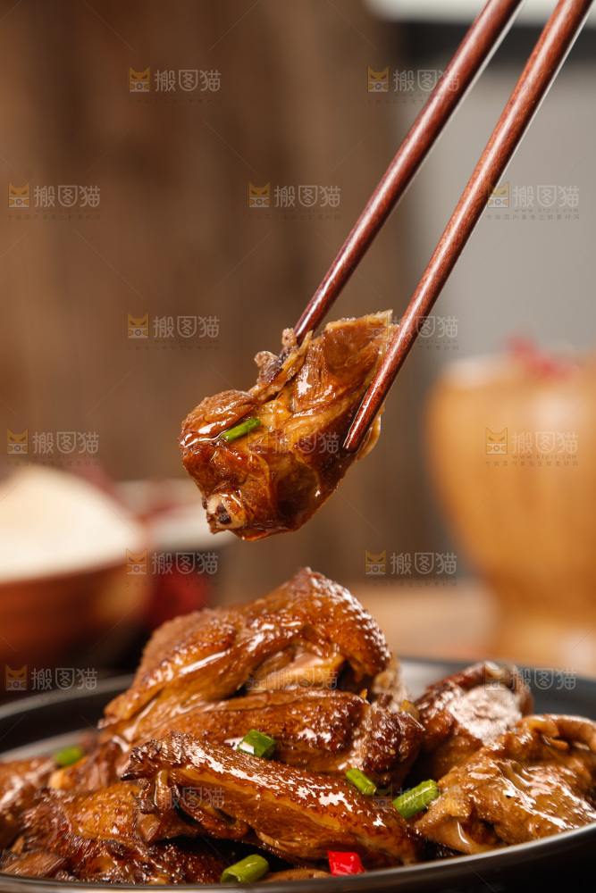 深底上的炖鹅肉