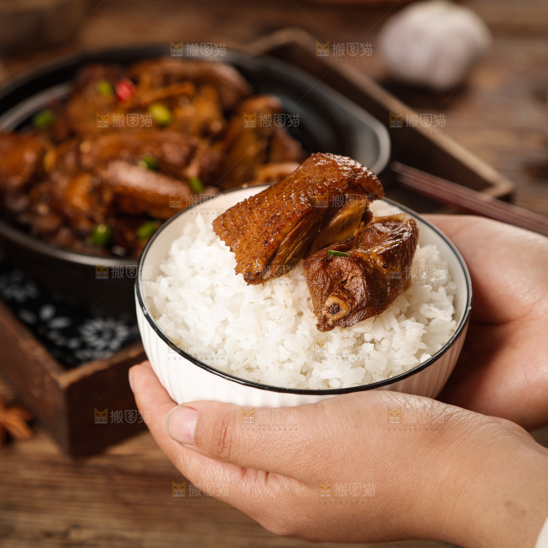 深底上的炖鹅肉