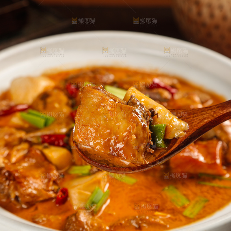 深底上的炖鹅肉