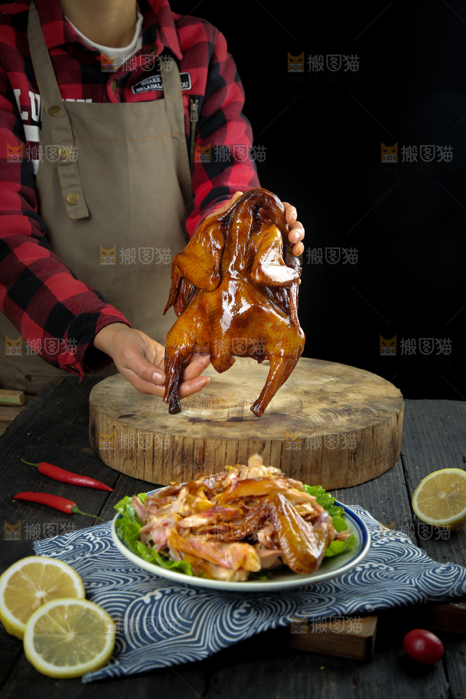 深底上的腊鸭