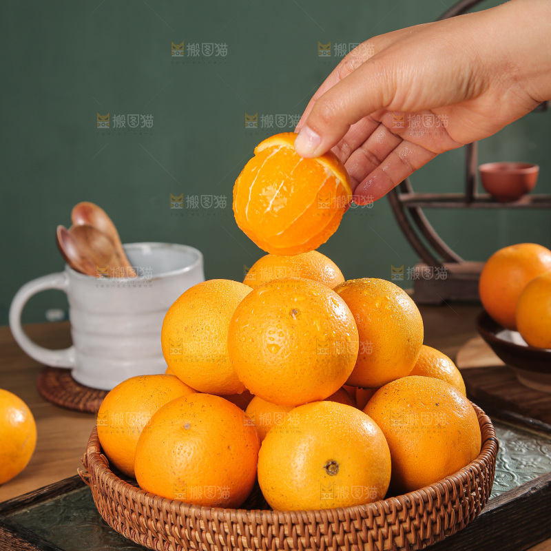 深底上的冰糖橙