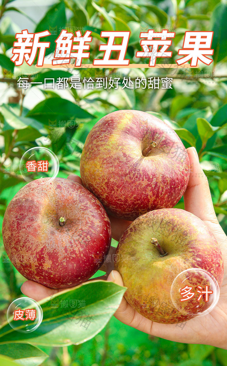 新鲜丑苹果详情页