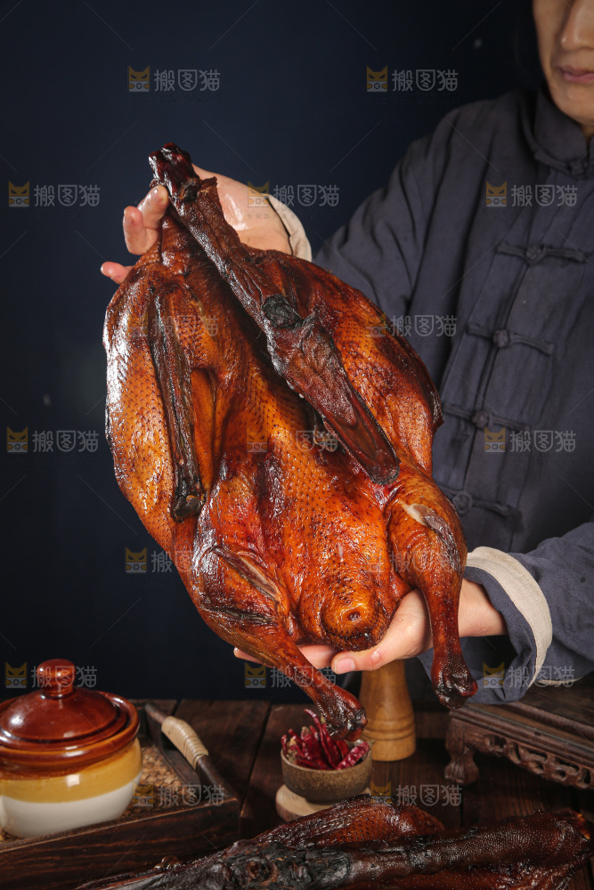 深底上的酱鹅
