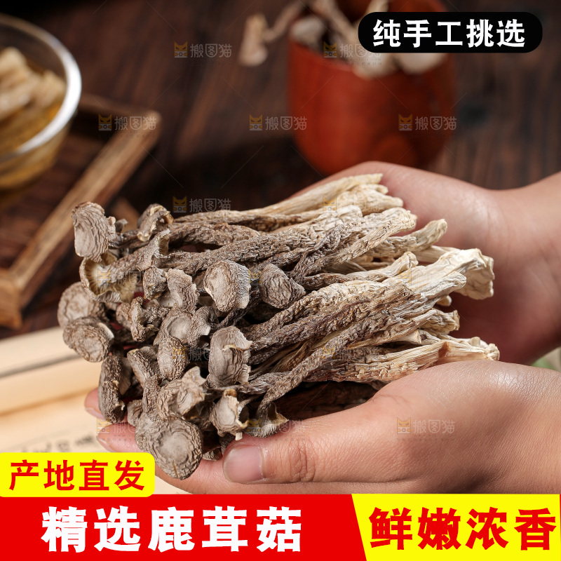 深底上的鹿茸菇