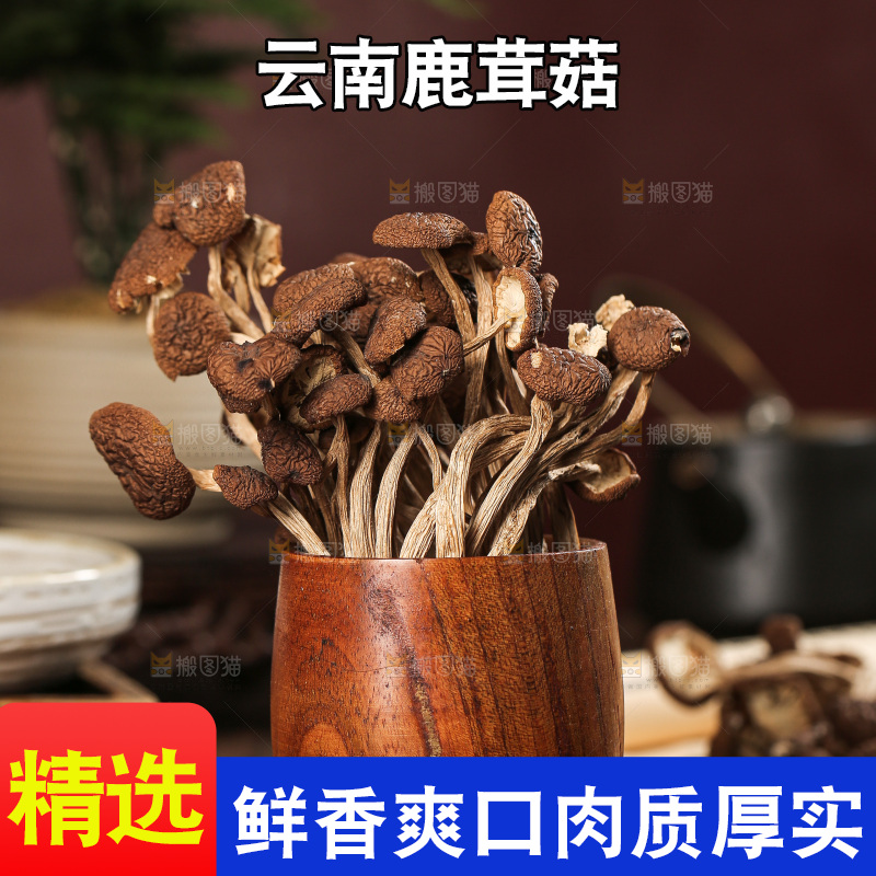 深底上的鹿茸菇