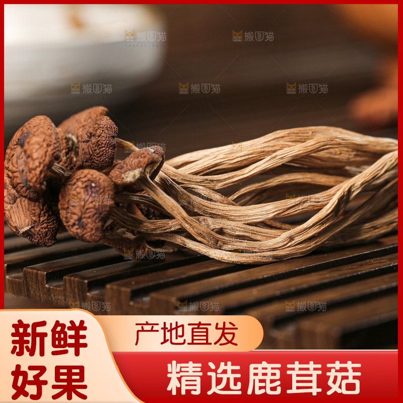 深底上的鹿茸菇