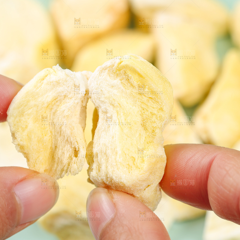 浅底上的冻干榴莲