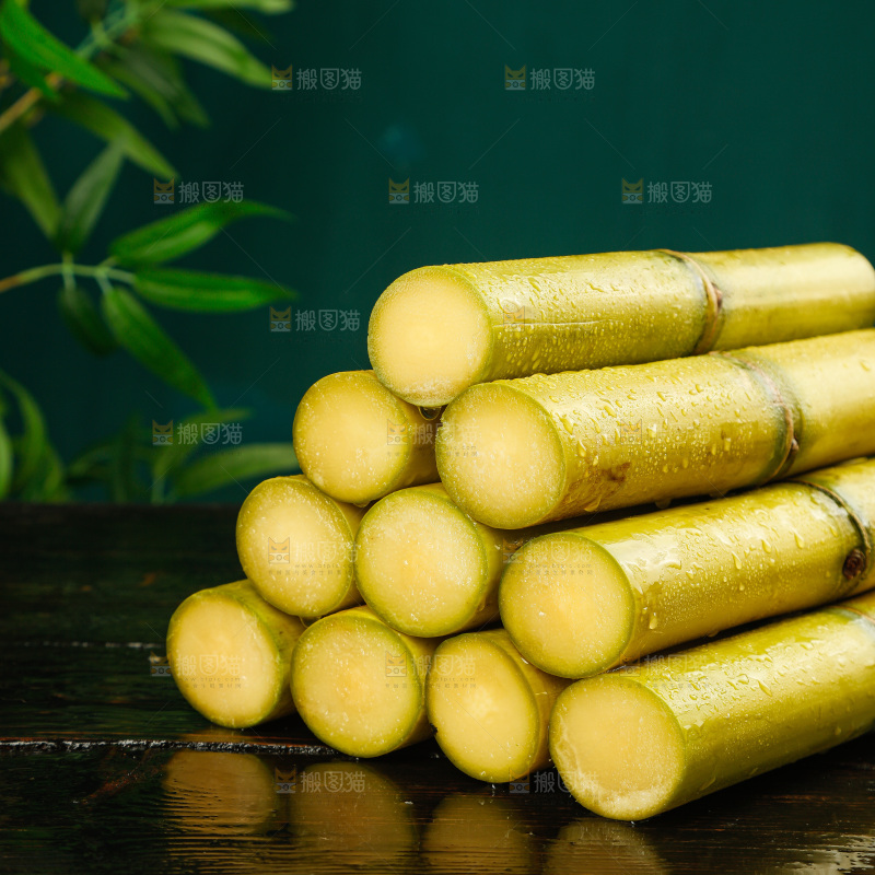 深底上的黄皮甘蔗